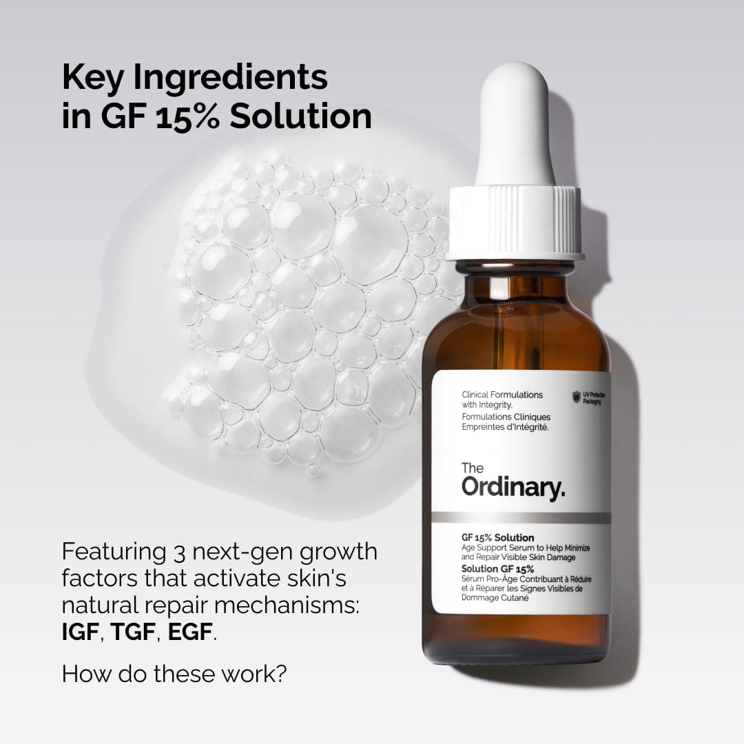 The Ordinary Glycolic Acid 15% Serum for Visible Skin Repair & Wrinkles - Brightening & Exfoliating Facial Treatment for Glowing Skin