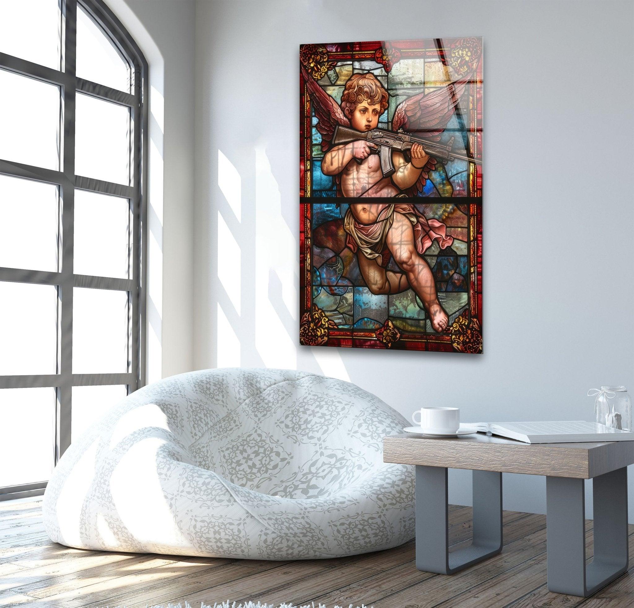 Baby Eros Glass Wall Art - Elegant Nursery Decor for Baby Rooms & Kids Bedrooms | Perfect for Newborn Gifts & Baby Showers