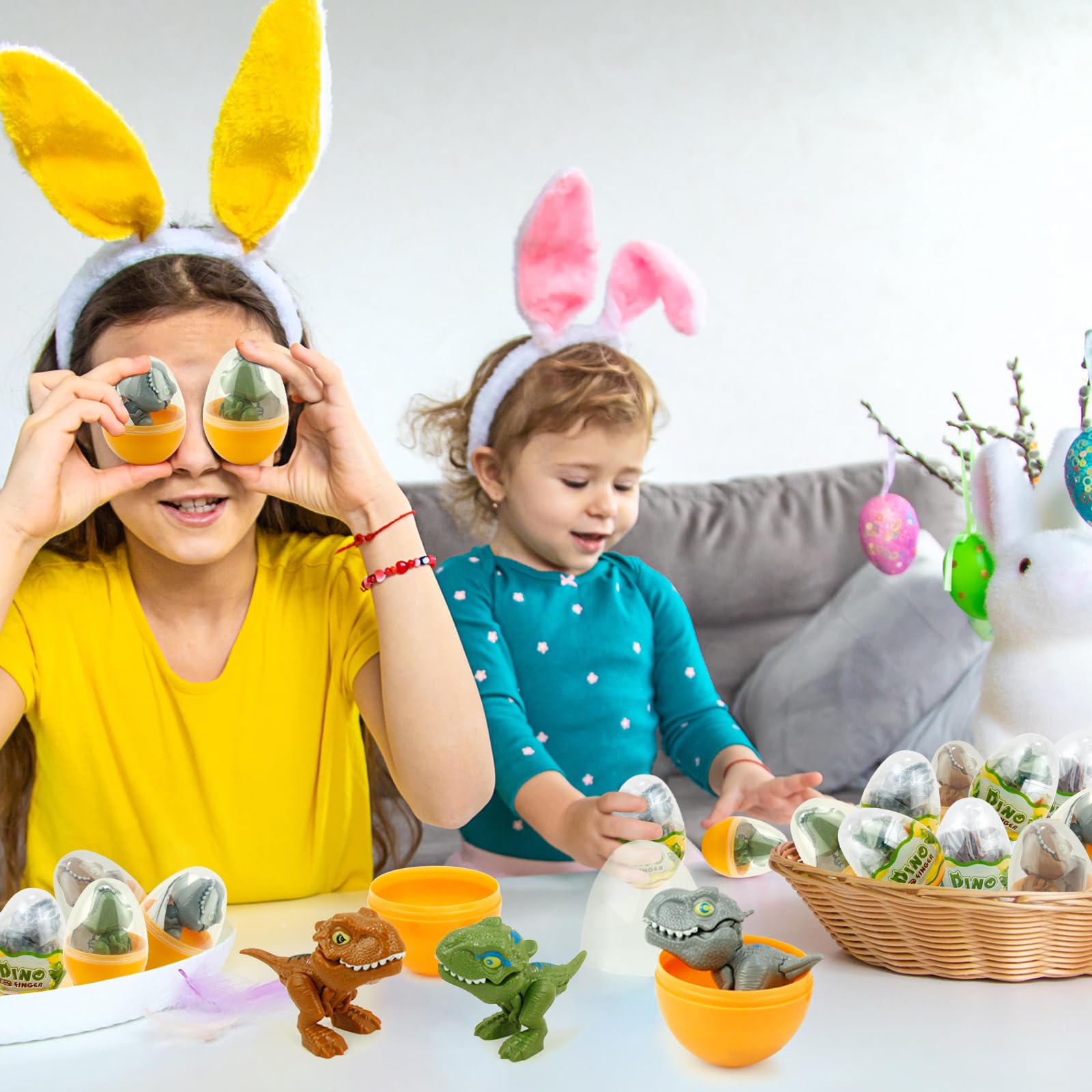 Sealive Dinosaur Toys for Kids Ages 3-5 - 4 Pack Baby T-Rex Dino Eggs for Imaginative Play, Birthday Party Favors & STEM Learning - Perfect for Preschool Education, Dinosaur Themed Parties & Creative Playtime