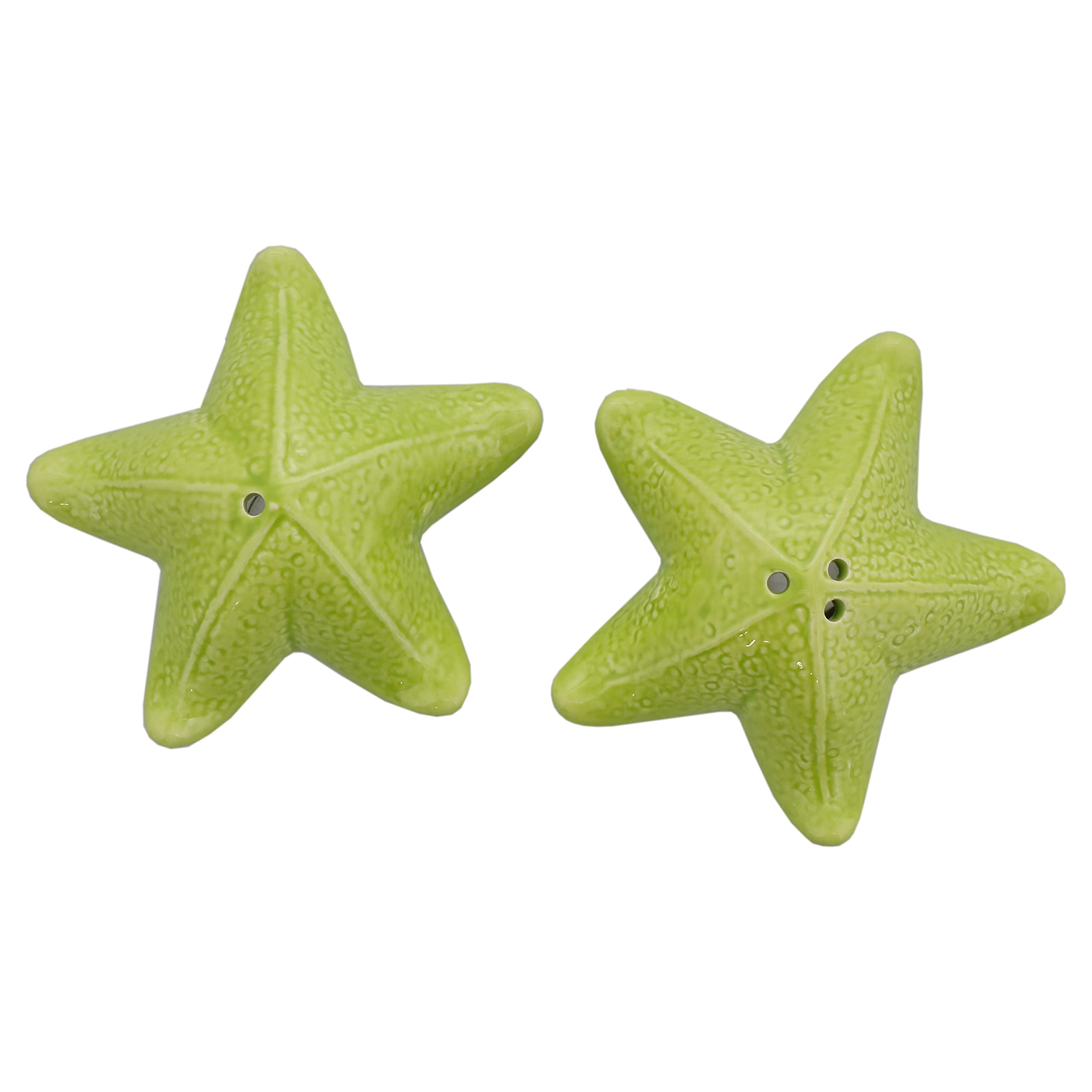 Ceramic Salt and Pepper Shakers Set - Starfish Shaped Kitchen Décor for Dining Table, Perfect for Beach House, Coastal Kitchen or Summer Party Decorations