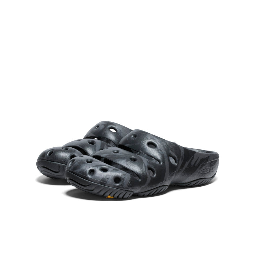 Men's Yogui Clog Shoes - Black Marble Pattern Slip-On Sandals for Comfort & Style | Perfect for Beach, Pool, Spa & Indoor Wear