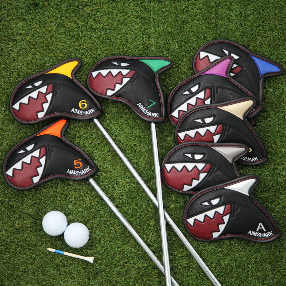Premium 9-Piece Golf Iron Head Covers Set - Colorful & Durable Club Protectors for Men & Women - Perfect for Driving Range, Course Play & Travel