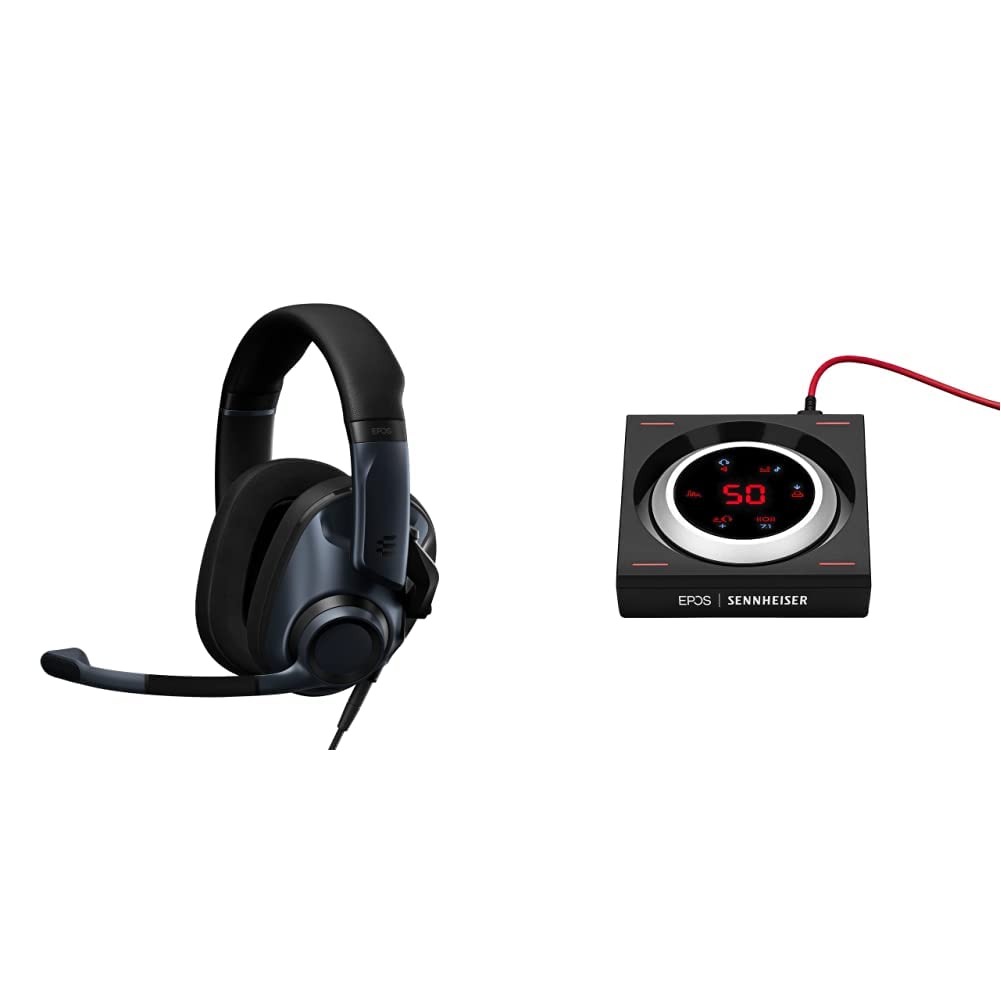 EPOS H6Pro Closed-Back Gaming Headset (Black) & EISER GSX 1200 PRO External Sound Card with 7.1 Surround Sound - Premium Gaming Audio Combo for PC, PS5, Xbox - Perfect for Competitive Gaming & Immersive Entertainment