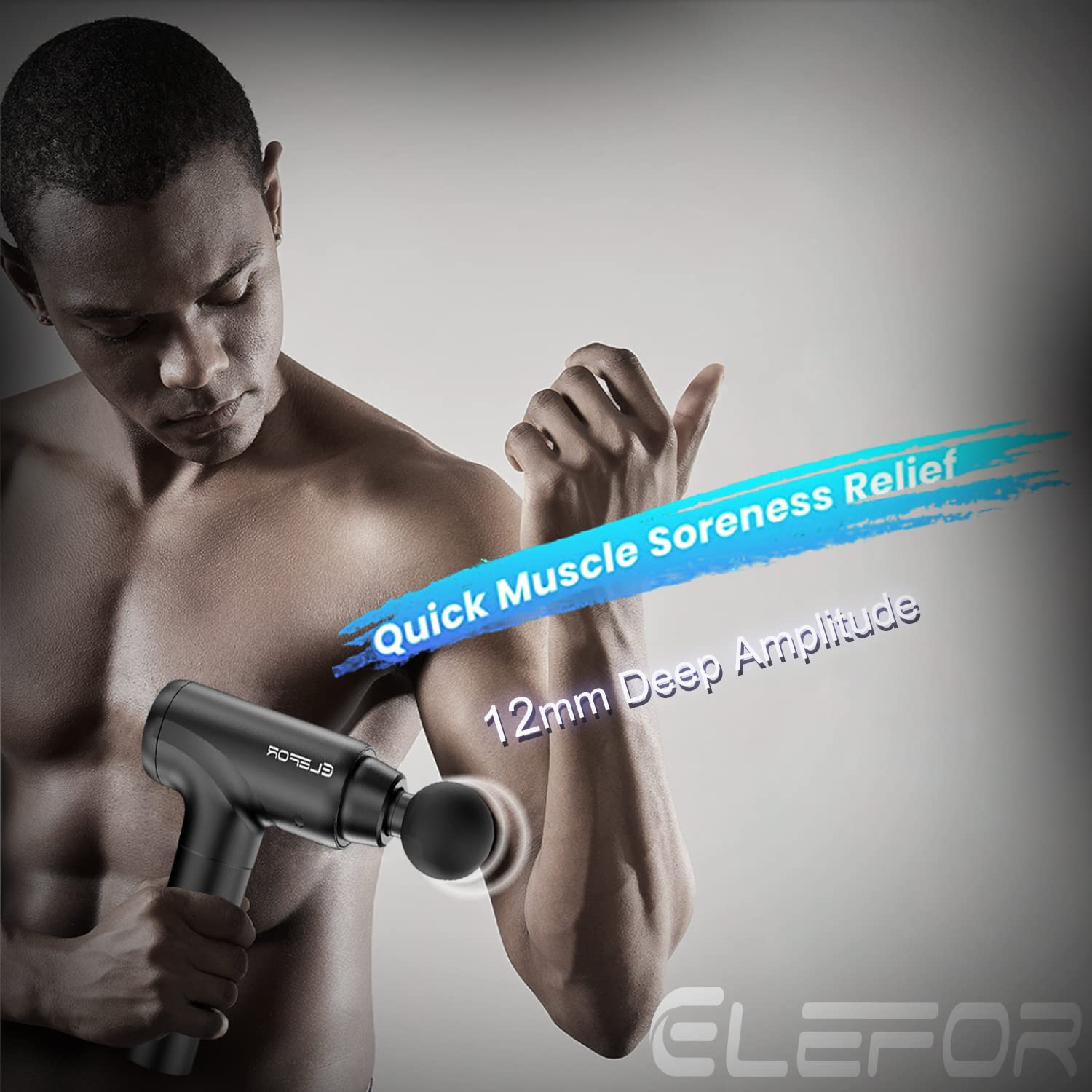 Deep Tissue Massage Gun for Athletes - Percussion Muscle Massager with 8 Attachments & 20 Speed Levels for Pain Relief - Matte Black - Perfect for Post-Workout Recovery & Muscle Therapy