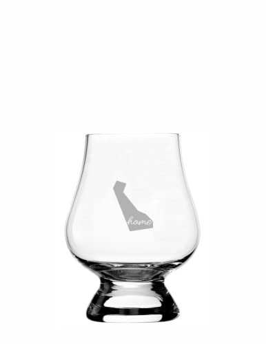 Delaware Whisky Glass 2.5oz Mini - Home States Etched for Glencairn Accessories | Perfect for Whisky Tasting & Gifts