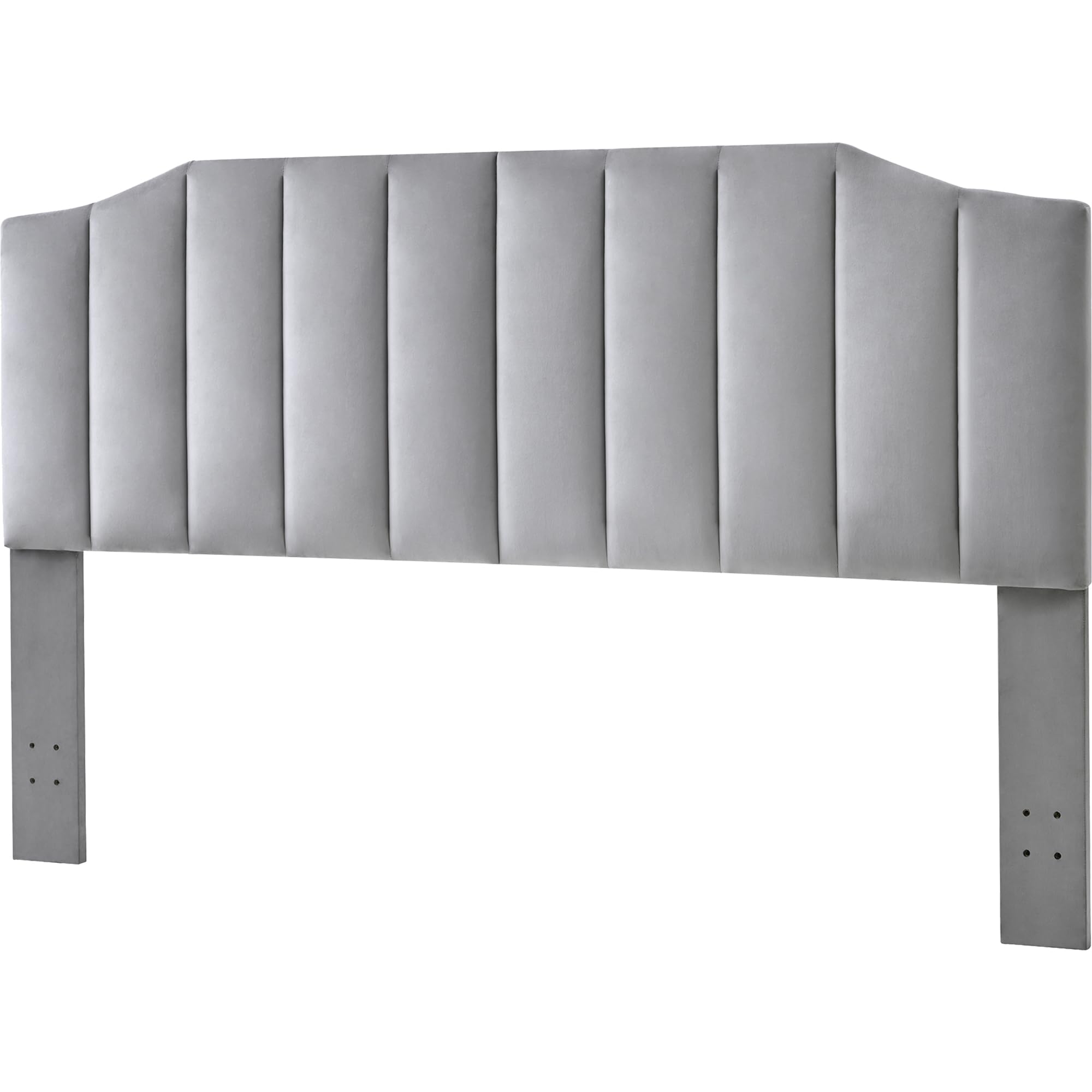 Luxury Frosted Velvet Upholstered Headboard - King/California King Size Wall Mount or Bed Frame Attachment with High-Density Foam Padding - Easy Assembly Black Bedroom Decor for Modern Master Suites & Guest Rooms