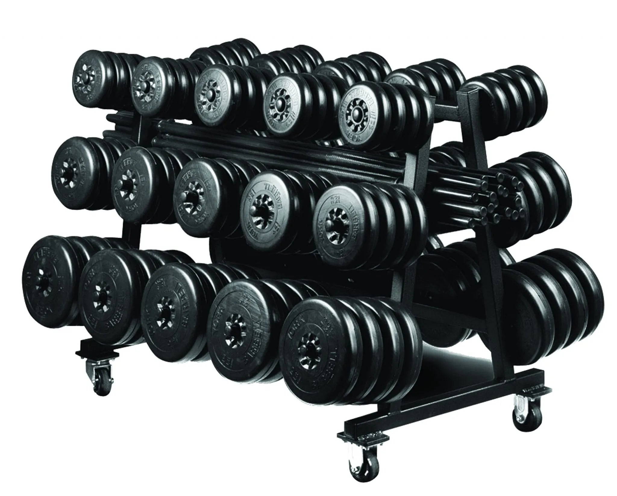 York Aerobic Weight Set Rack - Adjustable Dumbbell Stand for Home Gym, Fitness Equipment Storage Organizer - Perfect for Workout Rooms, Garage Gyms & Exercise Spaces