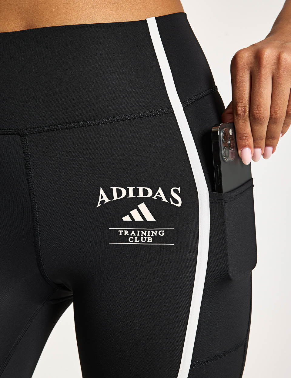 Optime Heritage 7/8 Leggings for Women - High Waist Yoga Pants, Black/Chalk White - Perfect for Yoga, Gym, Running & Everyday Wear