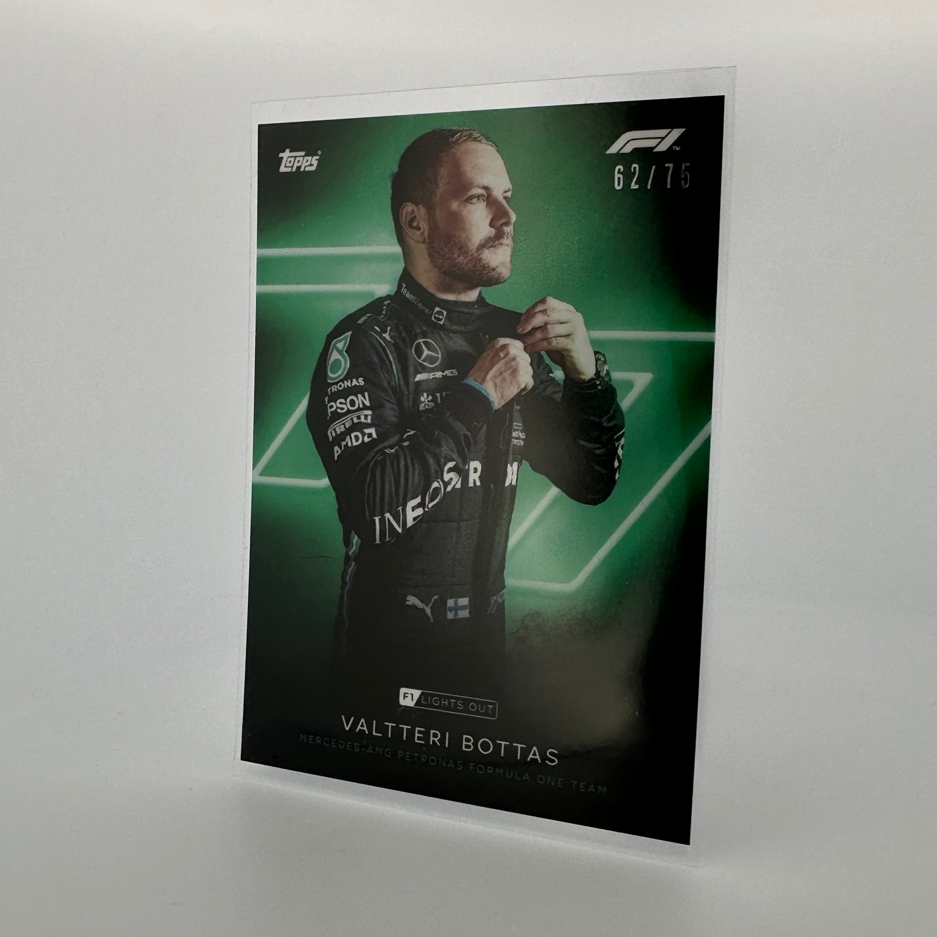 Valtteri Bottas Green Parallel F1 Racing Driver Card - Collectible Memorabilia for Motorsport Fans & Trading Card Enthusiasts | Perfect for Display, Trading, and Gifts