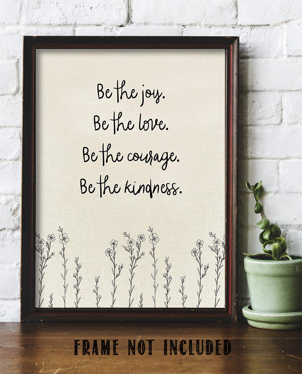TJ Originals - Motivational Positive Wall Art with Inspiring Quotes, Spiritual Zen Decor for Living Room & Office, Modern Zen Gifts for Women & Men, Desk Decor (Be The Love) - Perfect for Home, Office & Meditation Spaces