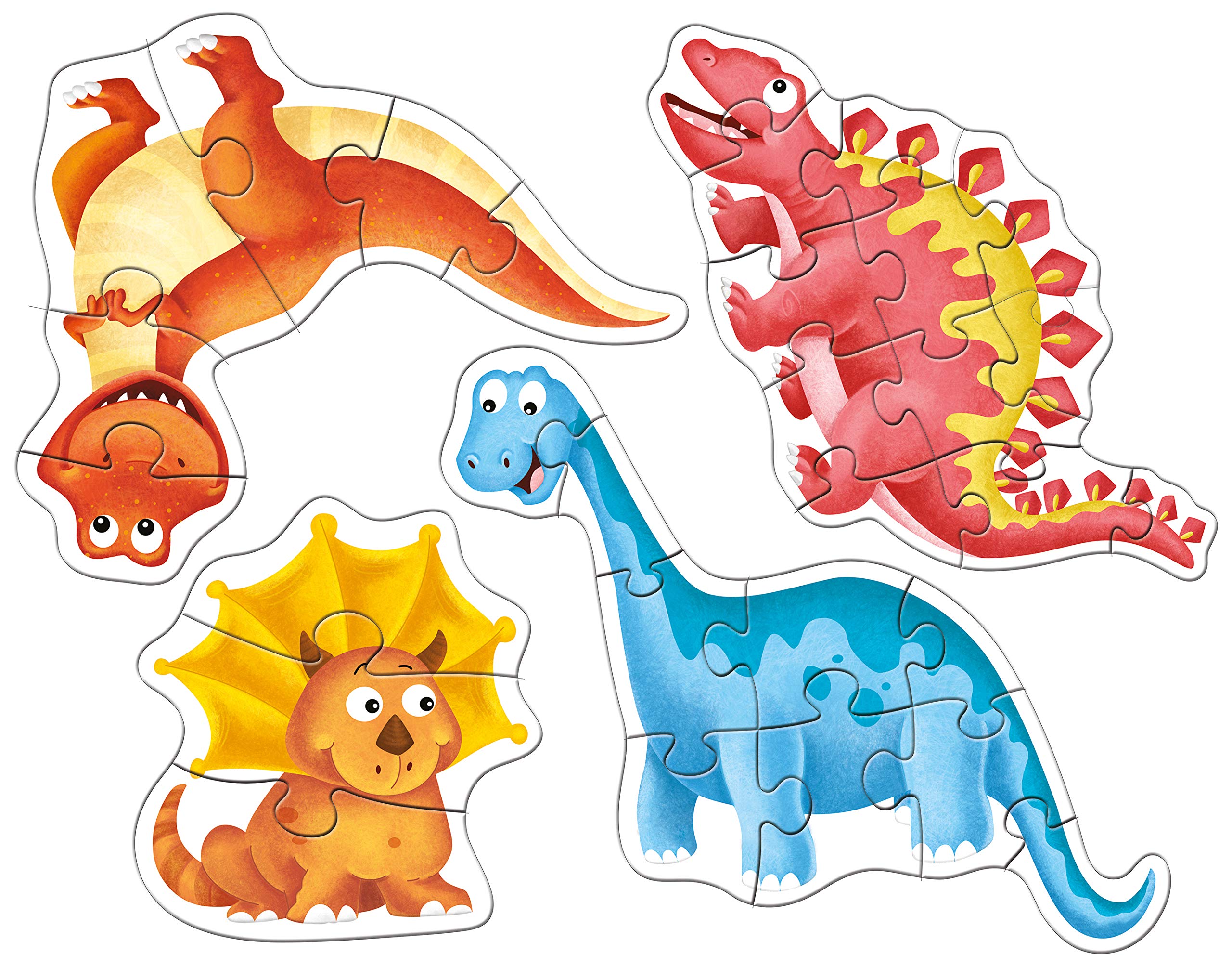 Frank Dinosaurs Shaped Floor Puzzles for Kids - 3,6,9,12 Piece Jumbo Puzzle Set - Educational Dinosaur Toys for Toddlers & Preschoolers - Perfect for Playroom, Classroom & Birthday Gifts
