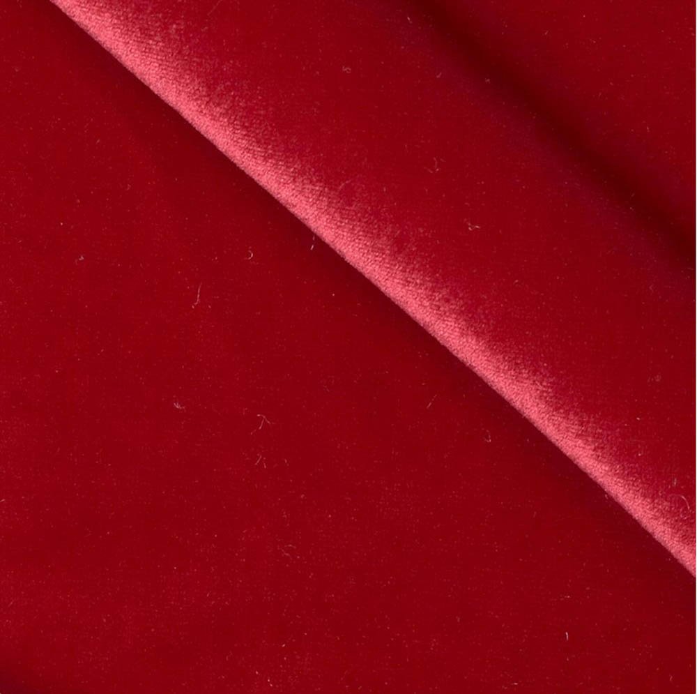 Premium Red Stretch Velvet Fabric by the Yard - Soft & Durable for Dresses, Upholstery & DIY Crafts