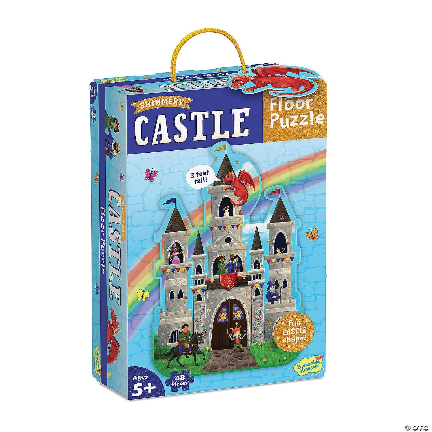 Castle Floor Puzzle for Kids - 48 Piece Jumbo Puzzle, Educational Toy for Children Ages 3-8 - Perfect for Playrooms, Preschool Learning & Family Game Night