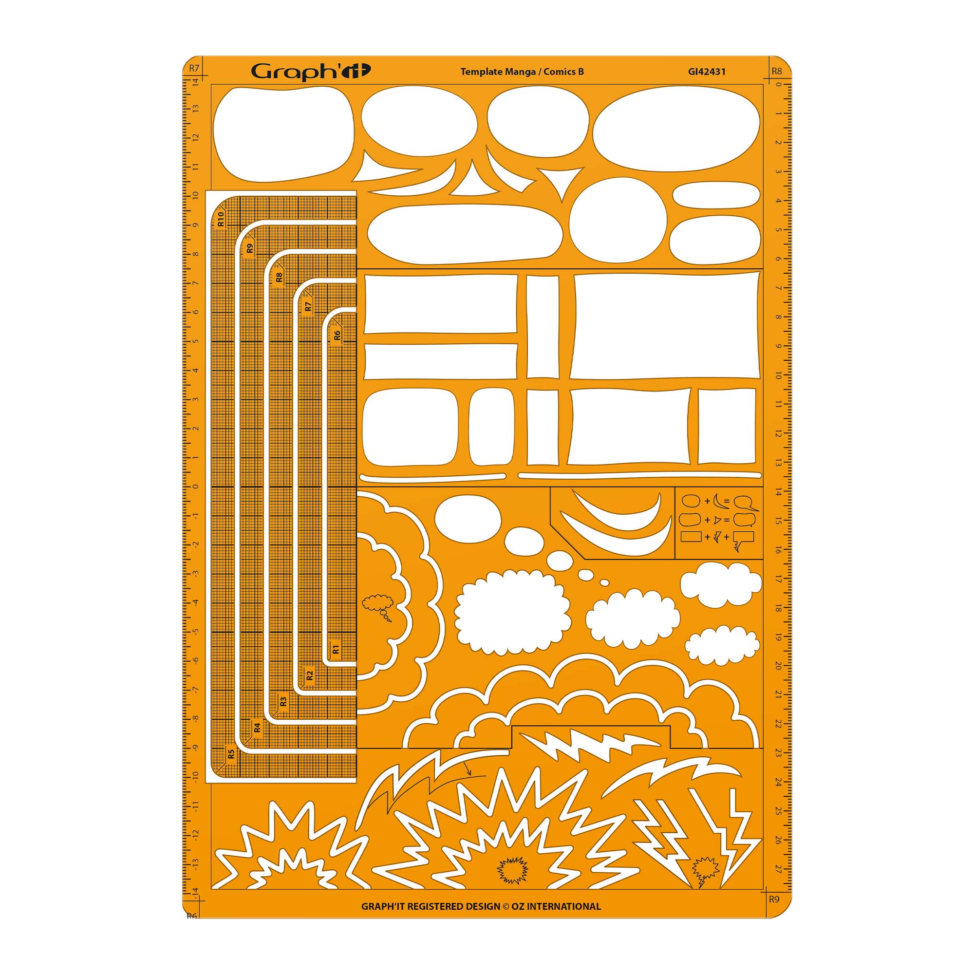 A4 Manga Drawing Stencil Set - Anime Sketch Templates for Artists & Beginners - Perfect for Comic Art, Manga Sketching, and DIY Crafts