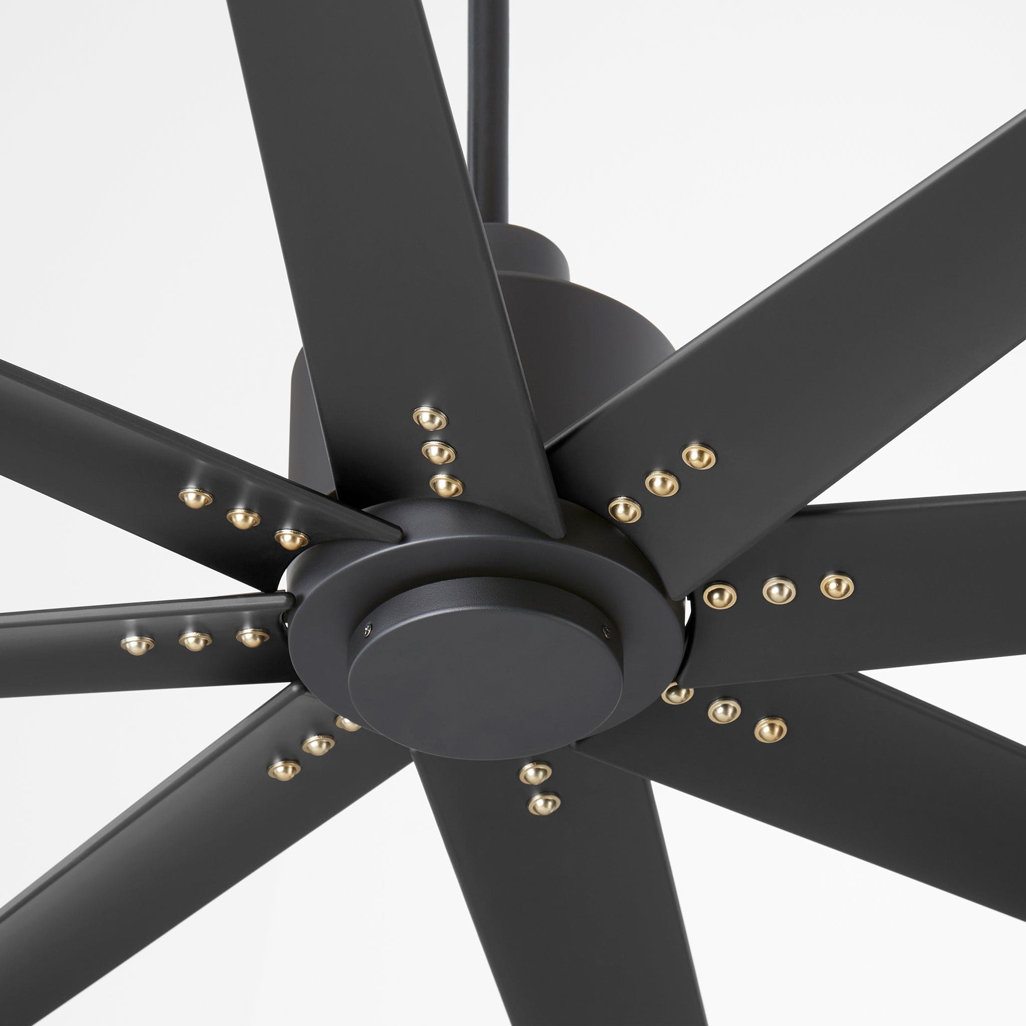 Oxygen FLEET 3 112 1515 56-Inch Ceiling Fan with Remote Control - 8 Blade Black on Black Design for Living Room, Bedroom & Outdoor Spaces