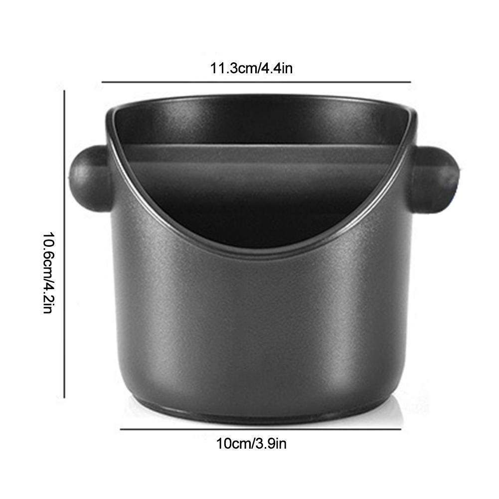 Premium Anti-Slip Coffee Knock Box - Durable Grounds Bucket with Rubber Base for Espresso Barista Accessories - Perfect for Home & Commercial Coffee Stations, Cafes and Barista Training