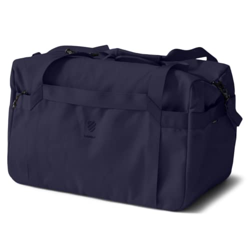 Premium Weekender Duffle Bag for Men & Women - 51L Waterproof Navy Blue Travel Bag with Rugged Twill Fabric - Perfect for Gym, Weekend Getaways & Business Trips - Carry-On Approved for Airplane Travel