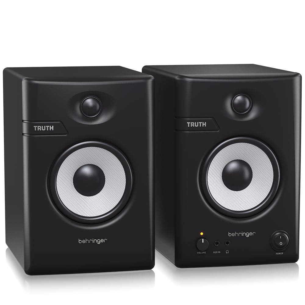 Behringer Truth B2030A 4.5-inch Powered Studio Monitor Pair - Professional Audio Monitors for Home Recording, Music Production & DJ Setup