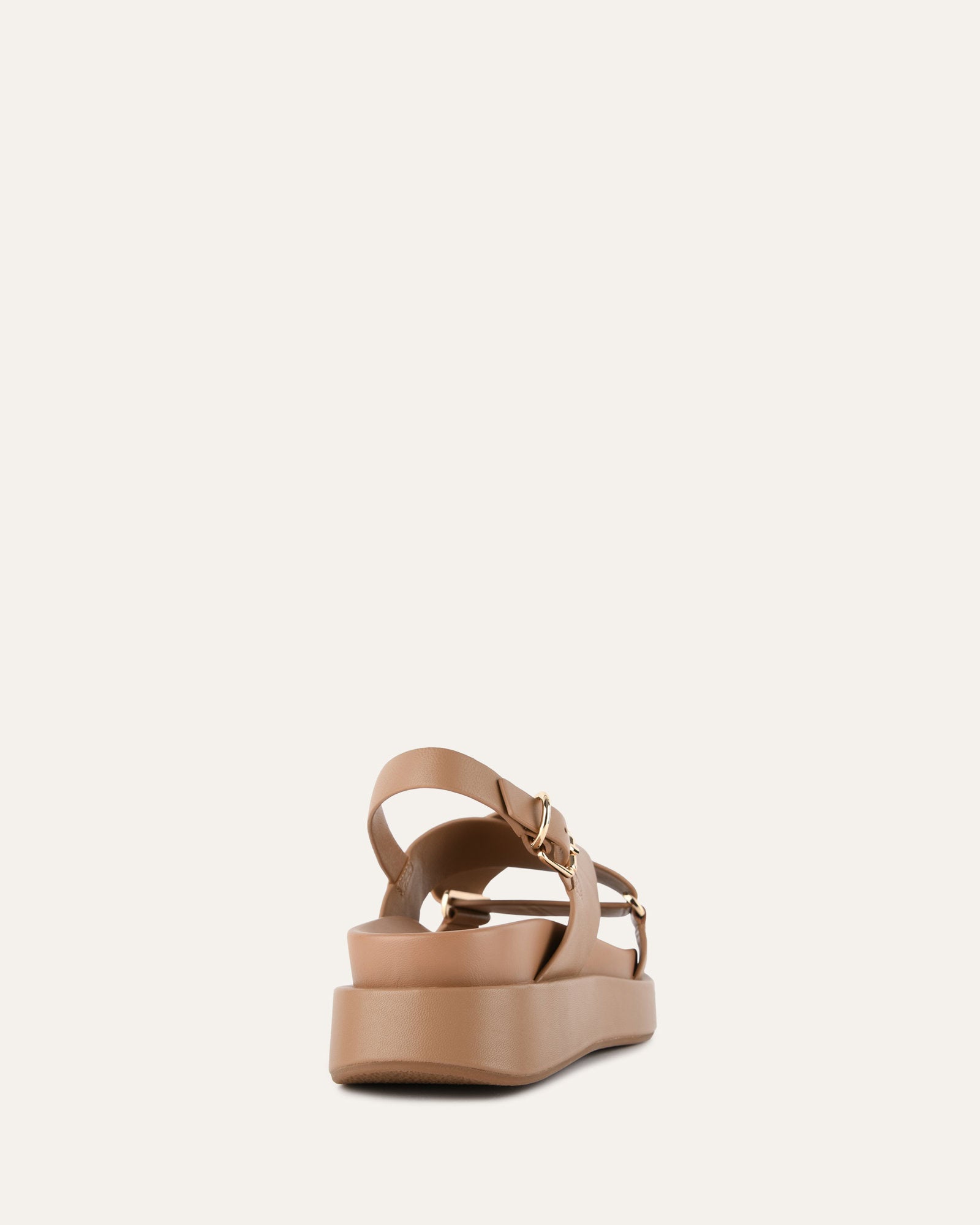 Marley Flat Sandals for Women - Genuine Tan Leather Comfortable Slides - Perfect for Beach, Vacation & Summer Outfits