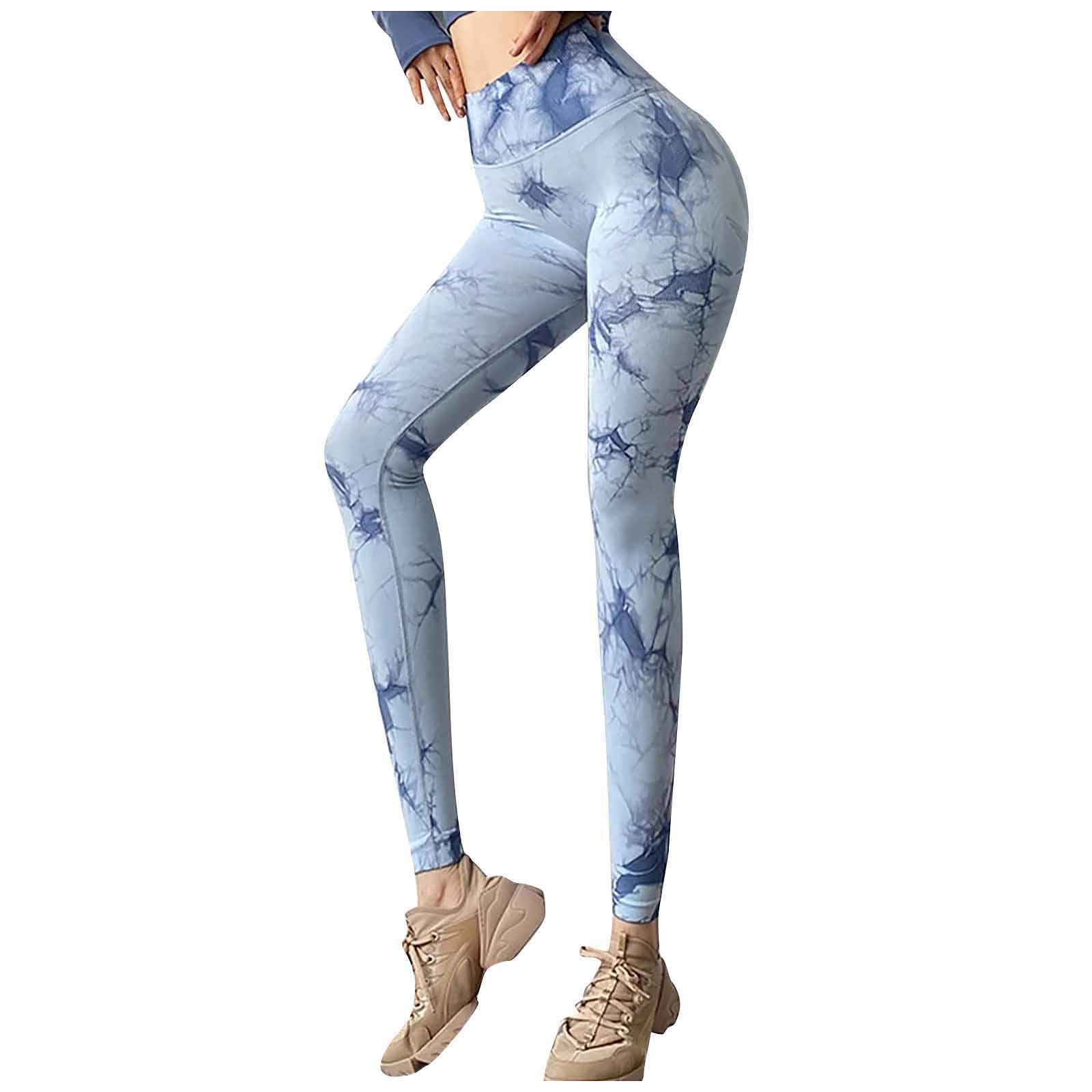 Women's Plus Size Yoga Pants - High Waisted Hip Lift Workout Leggings with Tie-Dye Print | Perfect for Gym, Running & Casual Wear