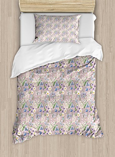 Lilac Blue and White