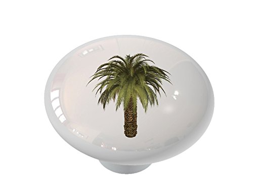 Egyptian Palm Tree Ceramic Drawer Knob - Vintage Style Cabinet Pulls for Dresser, Kitchen & Bathroom - Perfect for Home Decor & Furniture Upgrade