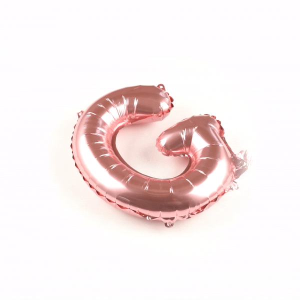 Rose Gold Mylar Letter G Balloon - 16 Inch Large Foil Balloon for Birthday Party Decorations, Baby Shower, Wedding, Anniversary & Graduation Celebrations - 1 Count Box