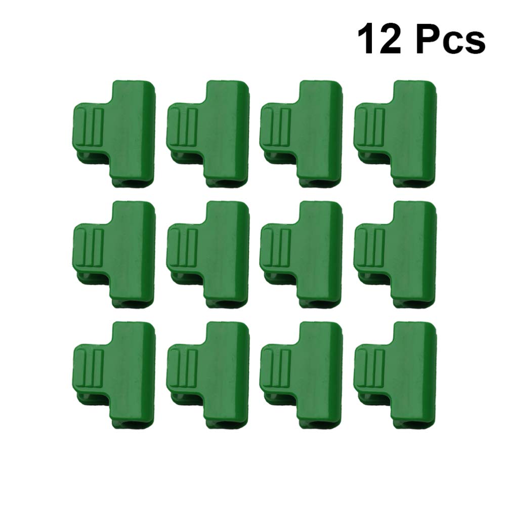 12-Pack Cabilock Greenhouse Frame Clips - Heavy Duty Steel Wire Tube & Film Clamps for Plant Support, Shed Insulation, and Net Folding - Ideal for DIY Greenhouse, Garden Shed, and Plant Protection