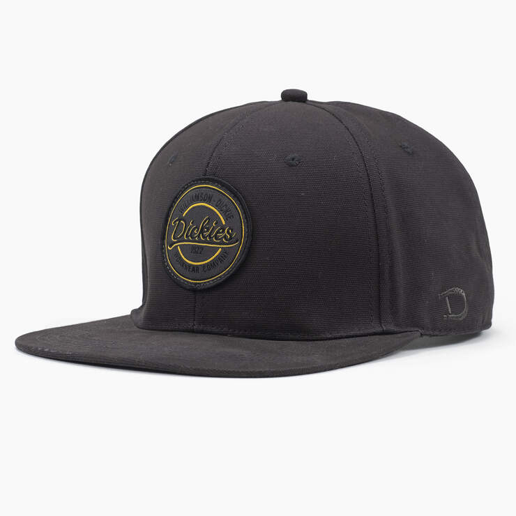 DICKIES Flat Bill Duck Cap - Black | Adjustable Snapback Hat for Men & Women | Perfect for Outdoor Activities, Sports & Casual Wear