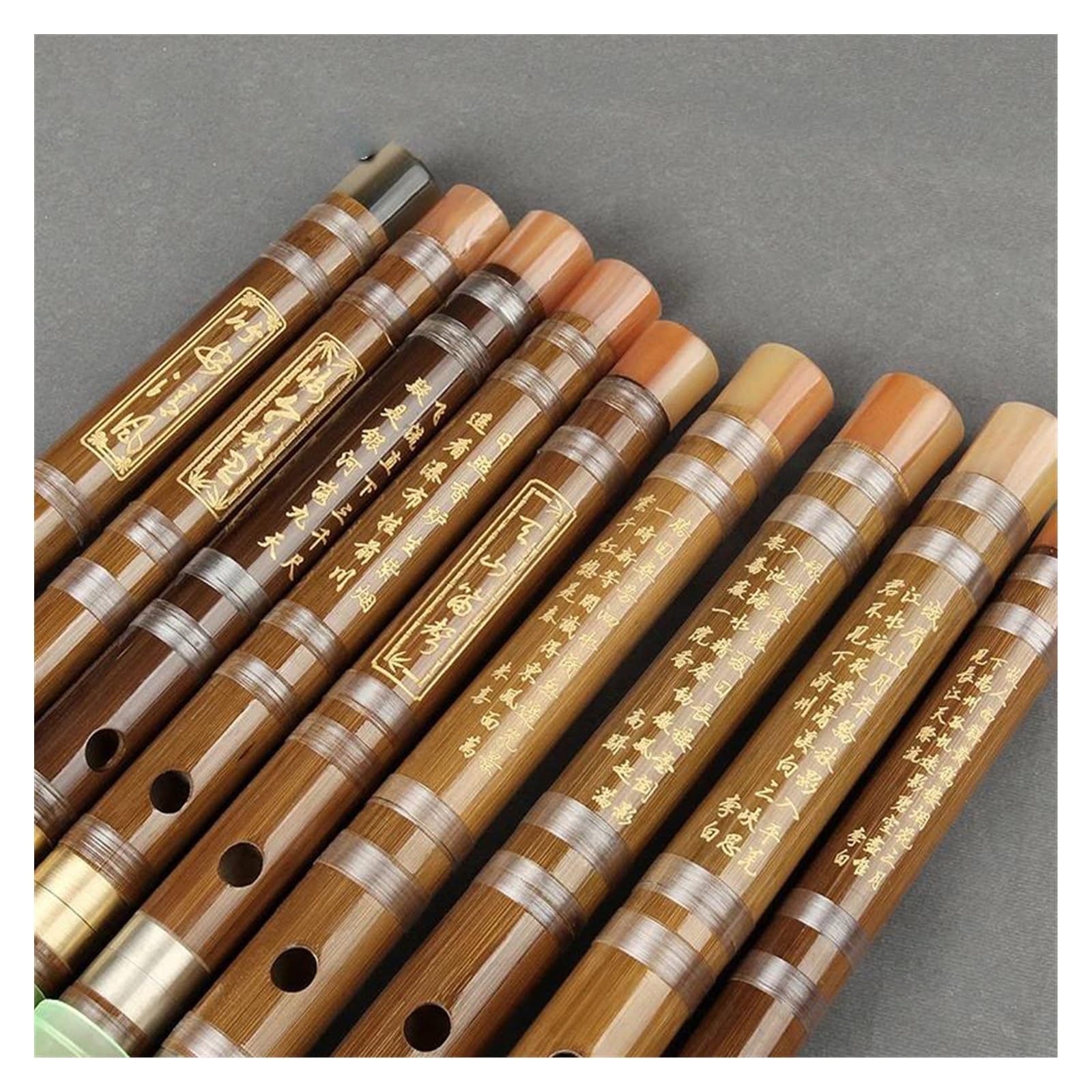 Handmade Traditional Brown Bamboo Flute - 2-Piece Dizi Wooden Flute in F Key | Perfect for Beginners, Meditation & Chinese Music Performance