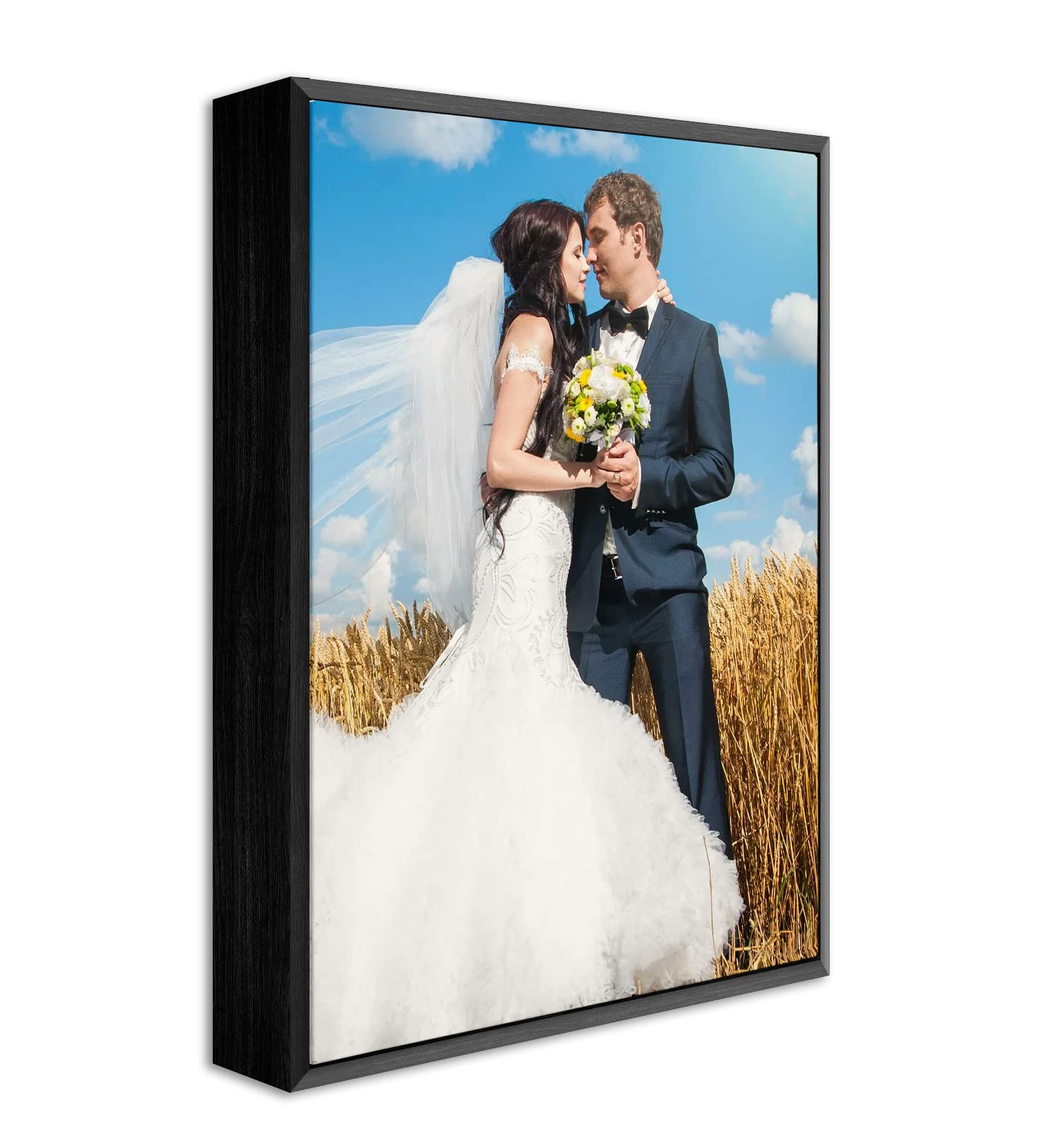 DIY Black Canvas Floater Frame 24x36 Inches - 1.25