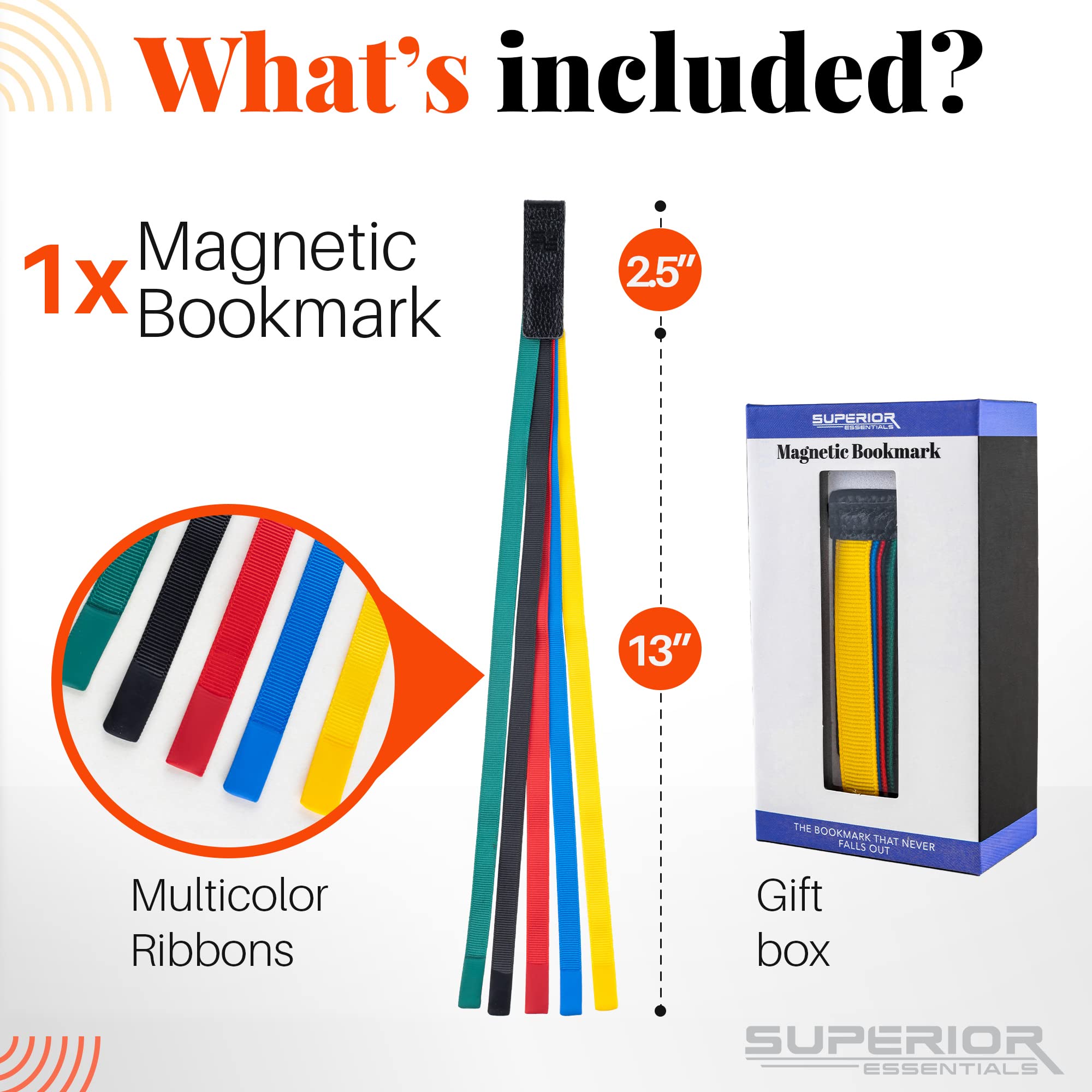 Premium Magnetic Bible Bookmark - Genuine Leather Scripture Marker with 5 Attachable Ribbons for Easy Page Finding - Perfect Gift for Book Lovers & Church Goers - Ideal for Bible Study, Sunday School & Personal Devotion (Rainbow, 1PC)