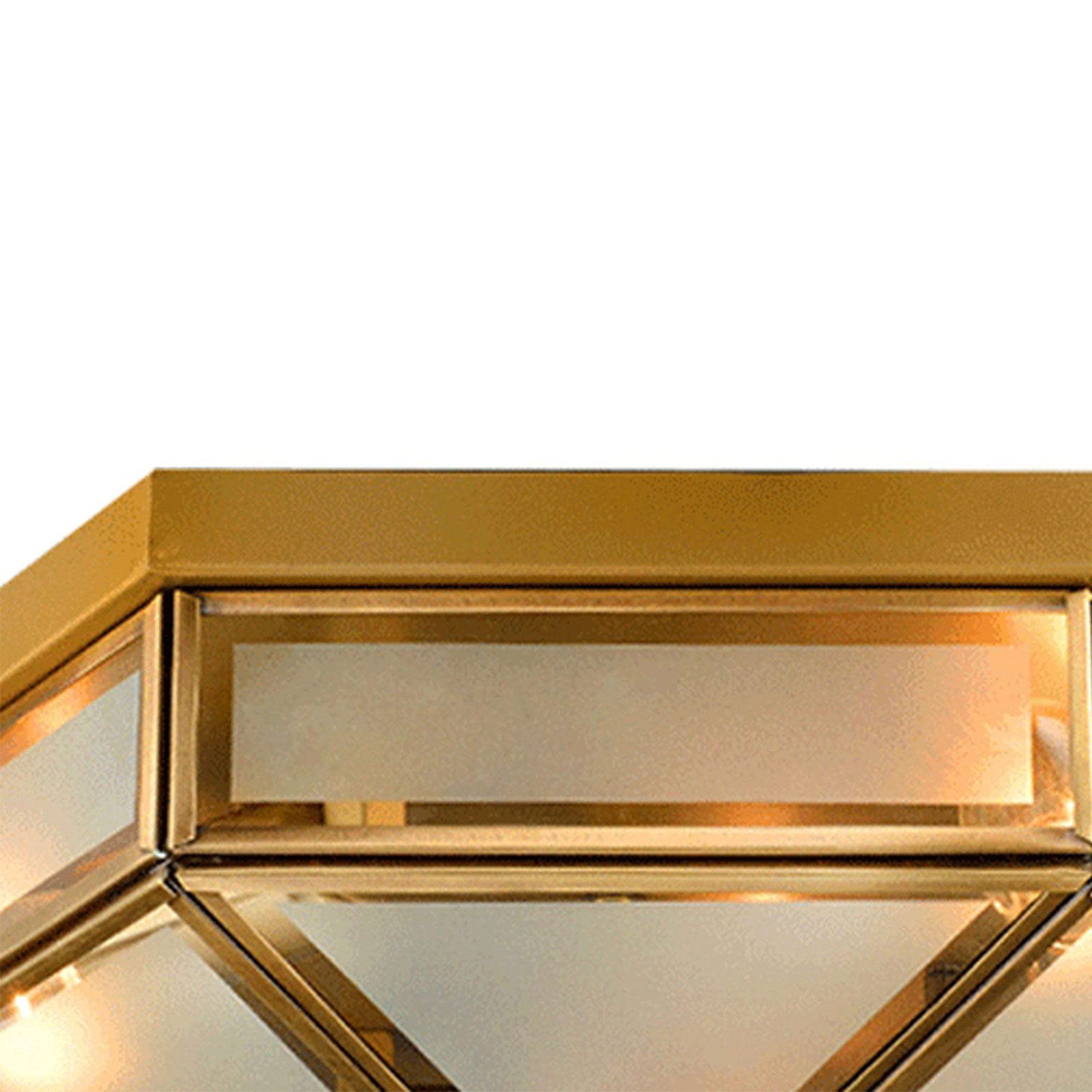 Tiffany Style Semi Flush Mount Ceiling Light Fixture - 17 Inch 4-Light Handmade Stained Glass Shade, Dome Island Boho Design - Perfect for Hallway, Entryway, Bathroom, Bedroom & Living Room Lighting