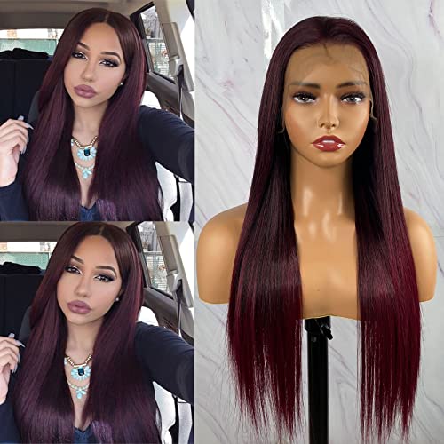 Natural-Looking Synthetic Lace Front Wig with Blonde Highlights - Perfect for Cosplay, Daily Wear & Special Occasions
