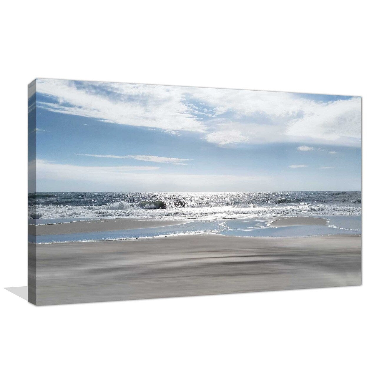 Beach Bliss by Ruane Manning - Stunning Canvas Wall Art Print for Coastal Home Decor, Beach House Living Room & Bedroom Wall Decor