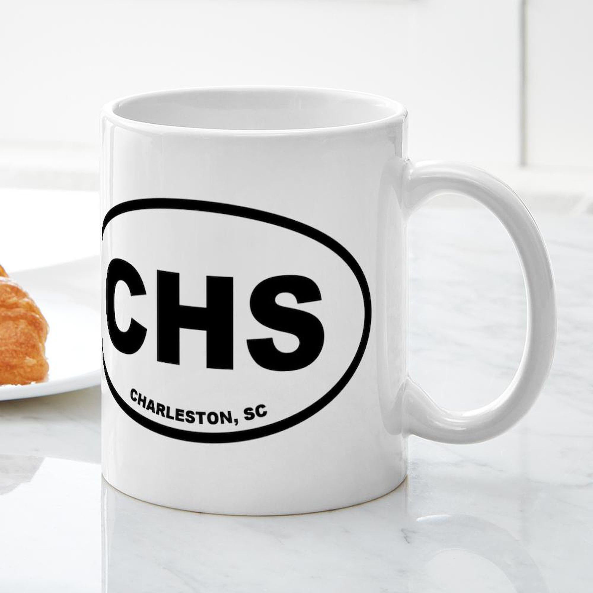 Charleston CHS 11 oz (325 ml) Ceramic Coffee Mug - Perfect for Hot & Cold Beverages, Office Use, Gift Giving & Travel