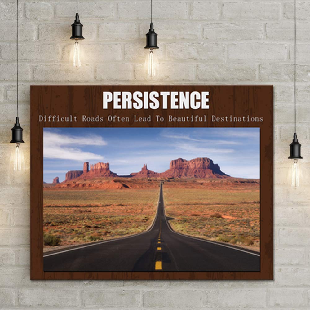 Success Quote Canvas Wall Art - Motivational Poster for Home & Office