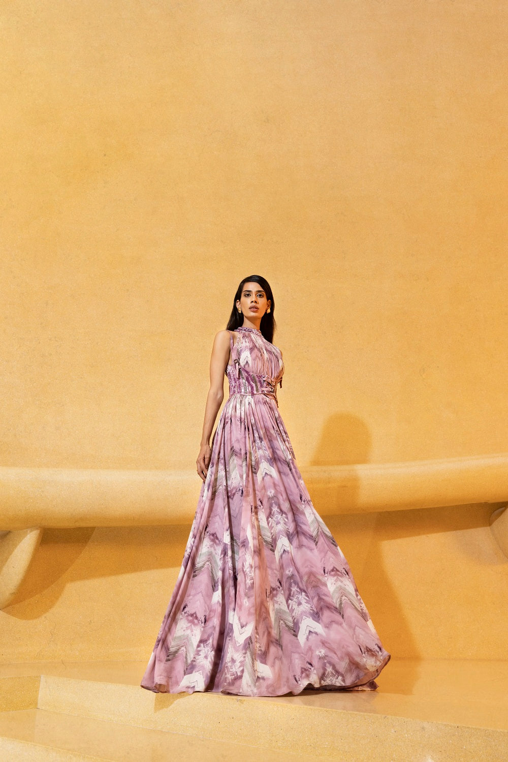Lilac Floral Print Maxi Dress - Elegant Long Flowy Summer Dress for Women - Perfect for Beach Vacations, Weddings & Date Nights