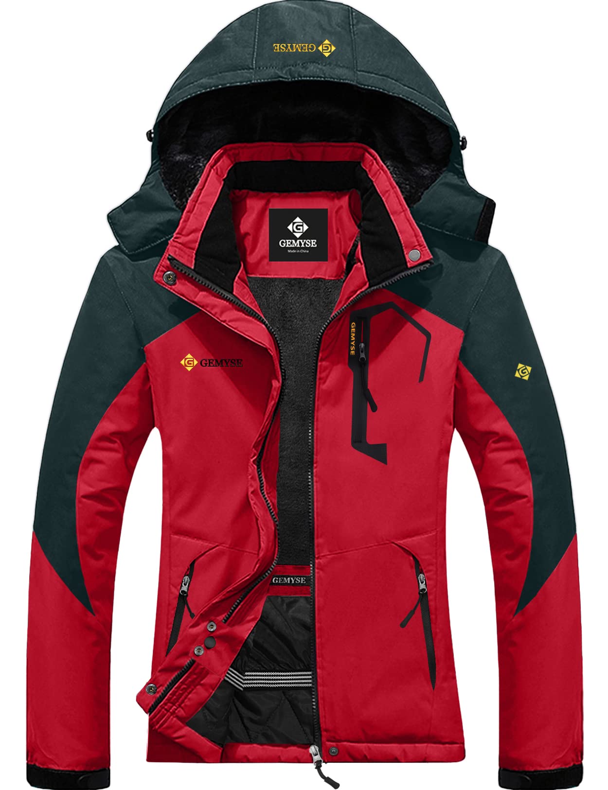 GEMYSE Women's Waterproof Ski Jacket - Windproof Winter Snow Coat with Thermal Insulation for Skiing, Snowboarding & Outdoor Adventures