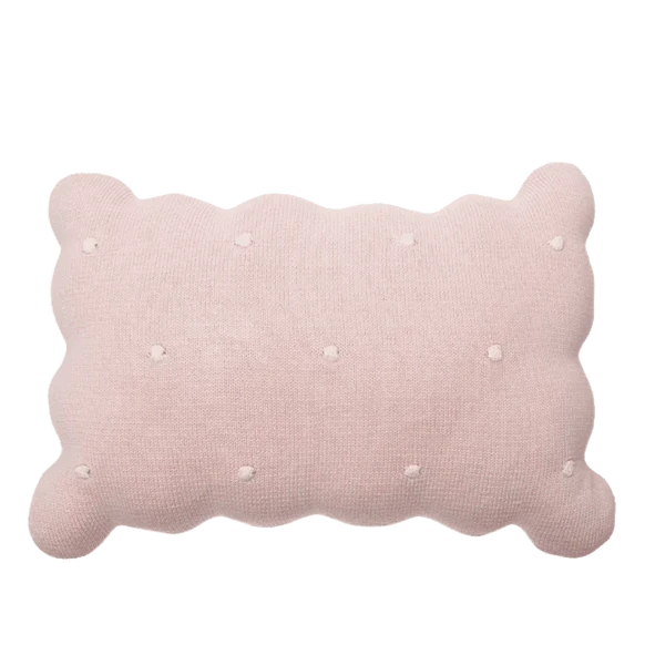 Cozy Biscuit Knitted Cushion - Soft Handmade Pillow for Sofa, Bed & Home Decor - Perfect for Living Room, Nursery & Gift Giving