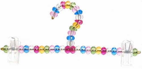 Kids' Colorful Beaded Pants & Skirt Hangers - Perfect for Organizing Children's Closet and Nursery Storage