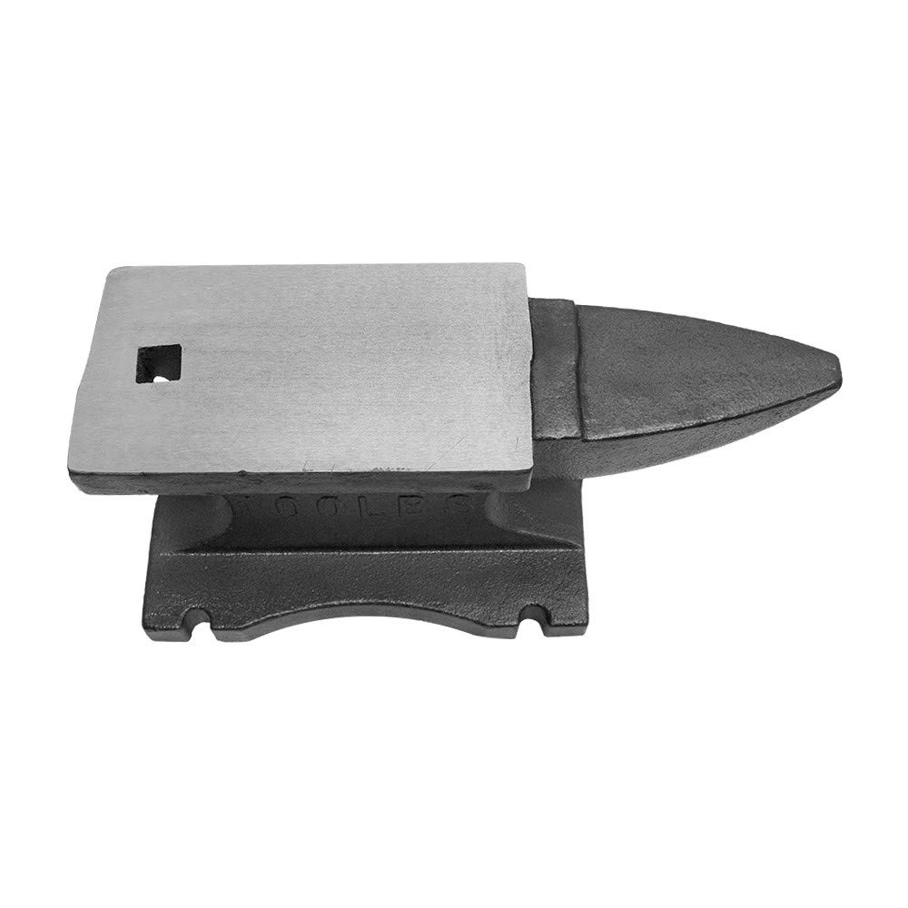 Prolinemax 100 Lbs Heavy Duty Cast Iron Anvil for Blacksmithing - Long Horn Design with Hardy Hole - Perfect for Metalworking, Forging, and DIY Projects