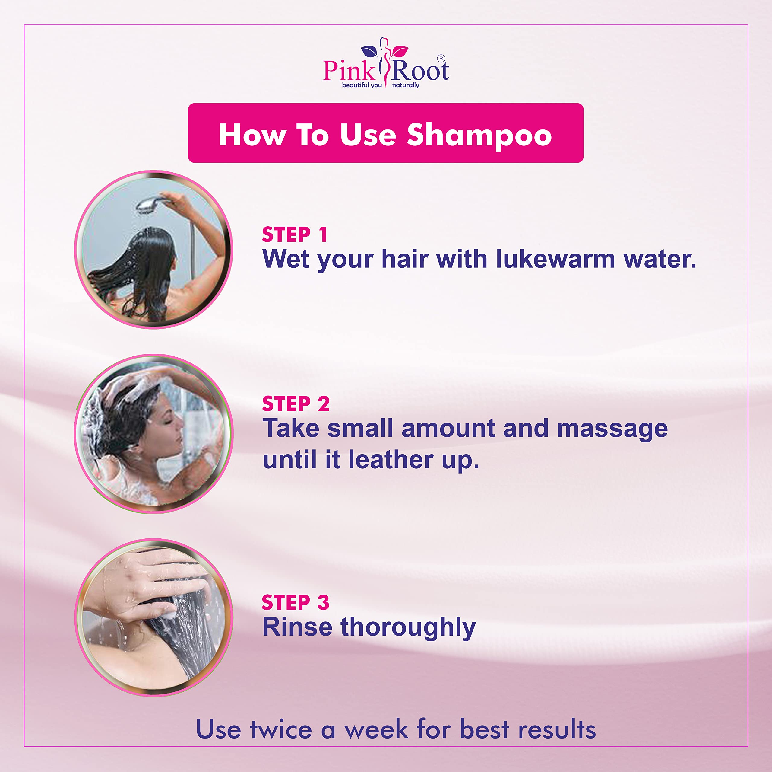Pink Root Milk Protein Shampoo for Hair Growth & Repair - 250ml (200+50ml Bonus) - Sulfate Free & Color Safe - Perfect for Dry, Damaged & Color-Treated Hair - Home & Salon Use