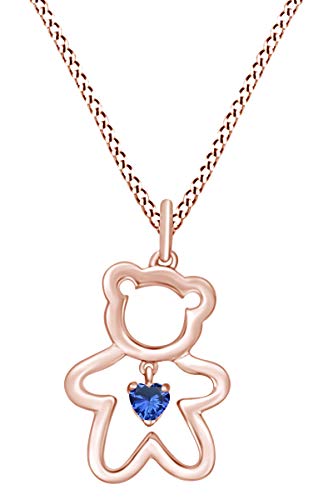 rose-gold-plated-silver : Blue Sapphire