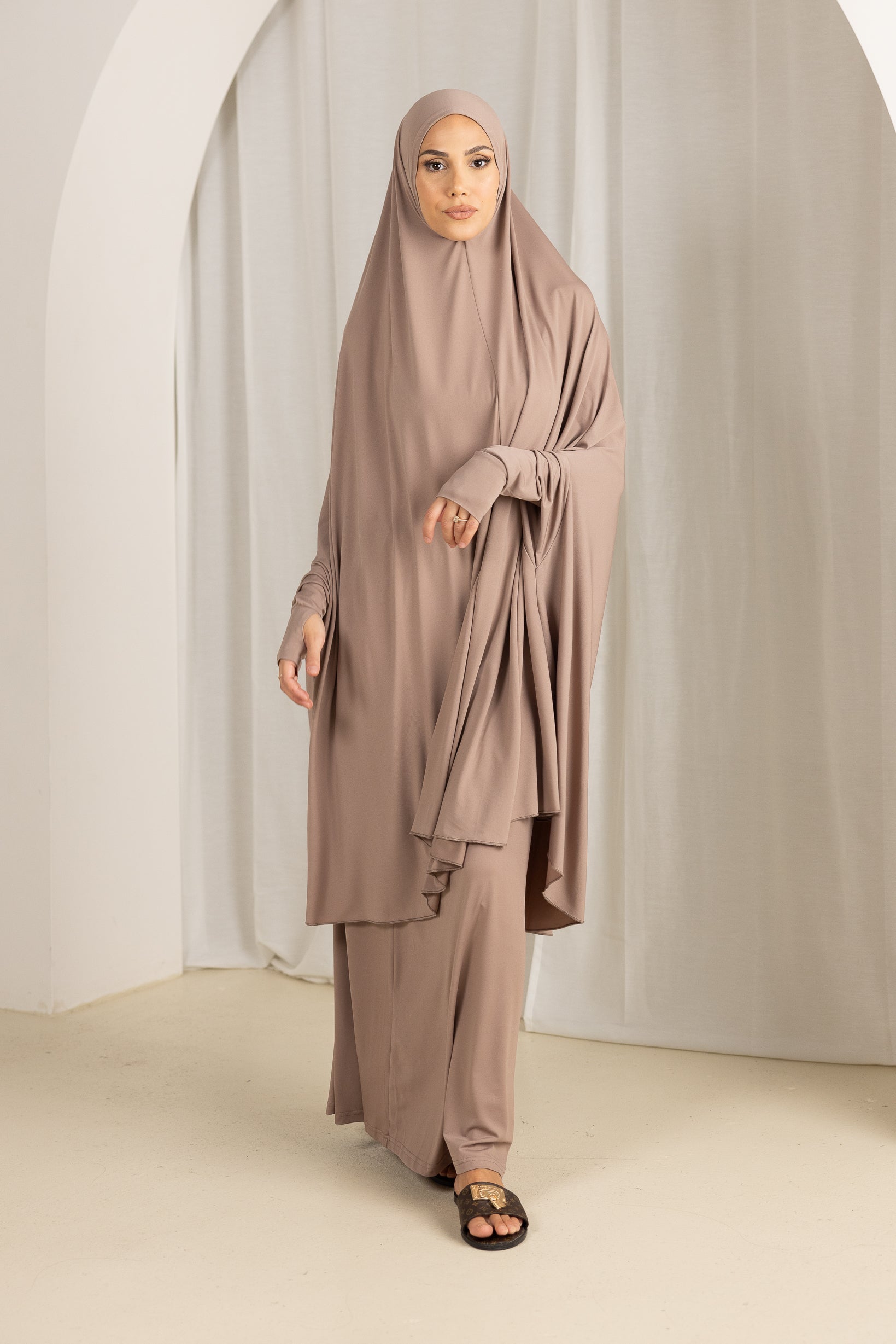 Premium Jilbab Prayer Set in Elegant Nude Shades - Perfect for Islamic Prayer, Mosque Visits & Modest Fashion