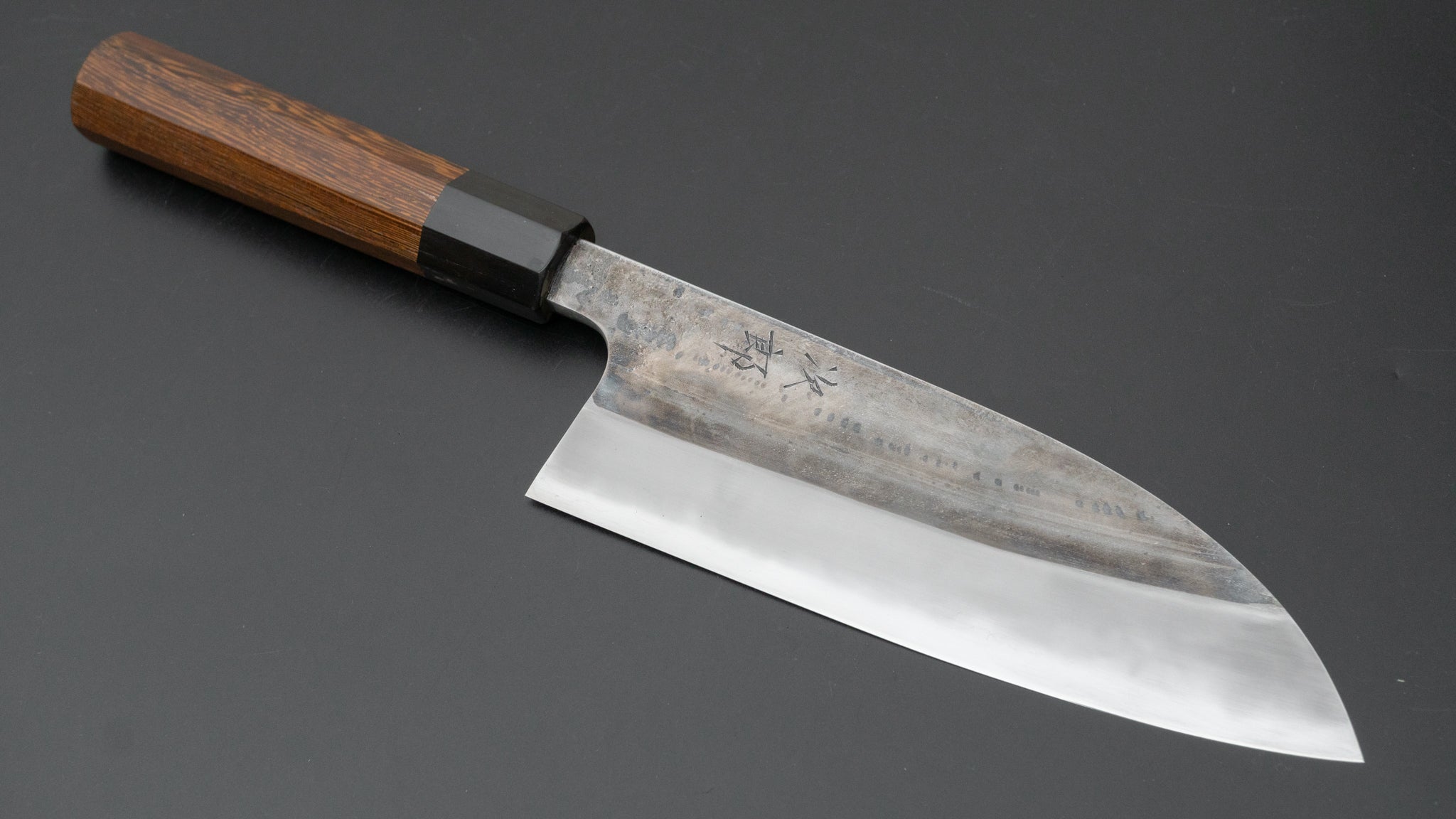 Premium Jiro Tsuchime Wa Santoku 165mm Japanese Chef Knife with Taihei Tagayasan Handle - Perfect for Slicing, Dicing & Chopping Vegetables, Meat & Fish in Professional Kitchens & Home Cooking