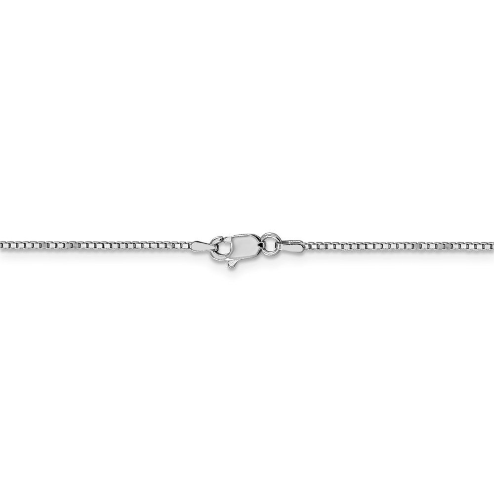 14K White Gold 1mm Box Chain Necklace with Lobster Clasp - Dainty Minimalist Jewelry for Women, Gift for Her, Everyday Wear & Special Occasions