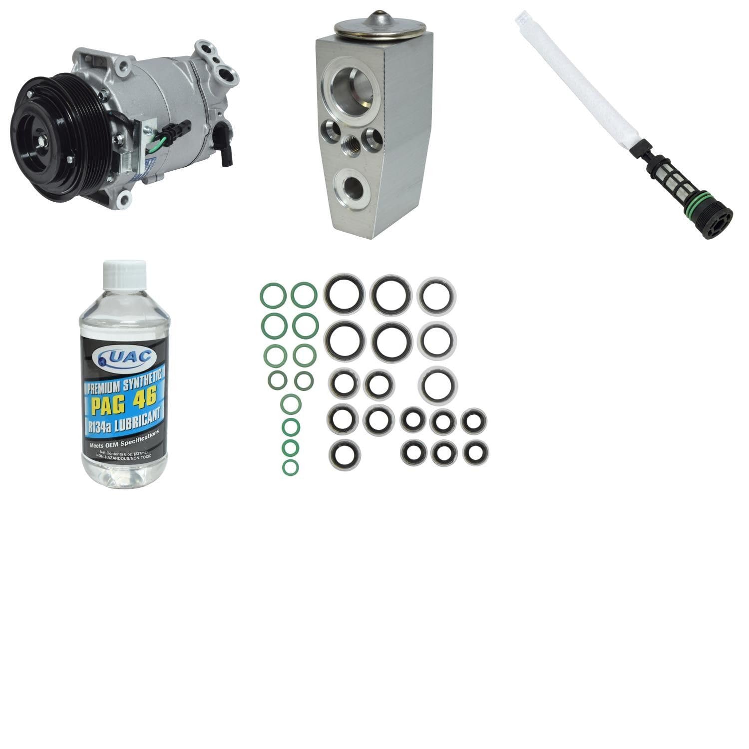 HVAC A/C Compressor Replacement Kit - Compatible with Multiple Car Models | High-Performance Auto AC Repair Kit | Perfect for DIY Mechanics & Professional Technicians | Ideal for Home Garage & Auto Shop Repairs