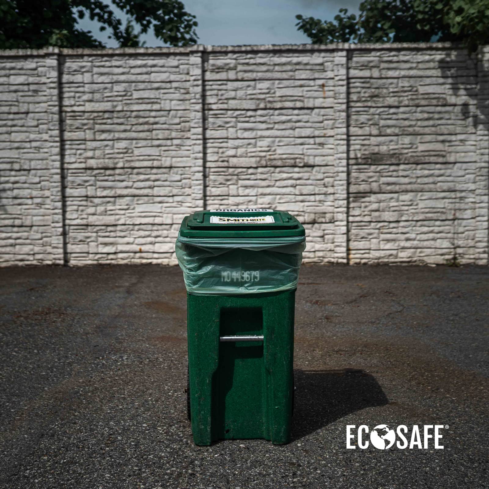 EcoSafe-6400 HB4460-85 Certified Compostable Trash Bags - 44x60 Inch Heavy Duty Green Compost Bags for 60 Gallon Bin - Extra Strong Leak Proof, Puncture & Tear Resistant Food Waste Bags (Pack of 60) - Perfect for Kitchen Composting, Yard Waste & Eco-Friendly Disposal