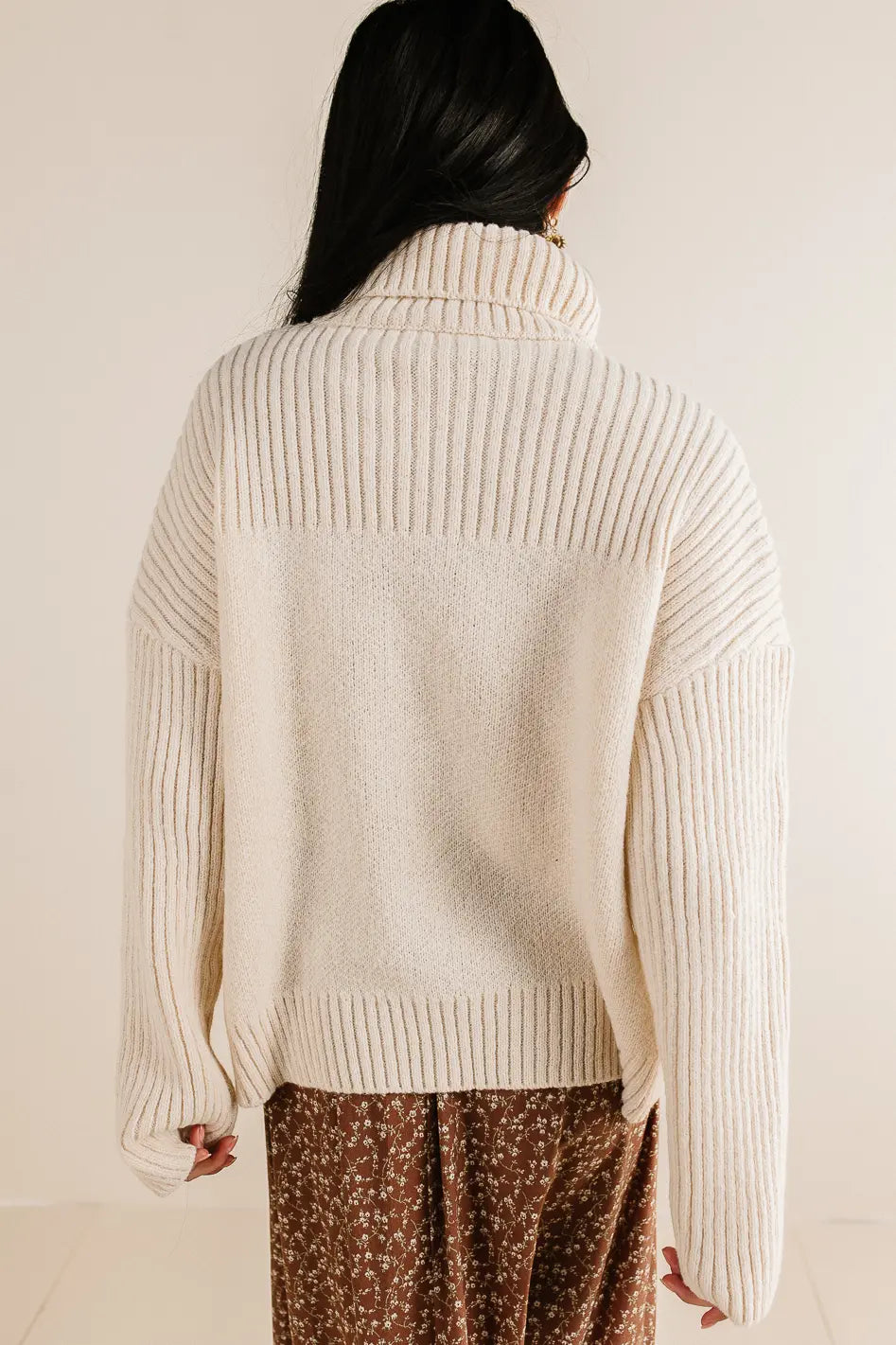Lilah Women's Turtleneck Sweater - Soft Winter Knit Pullover for Casual & Office Wear | Final Sale